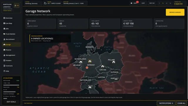 European Truck Manager — Garage network