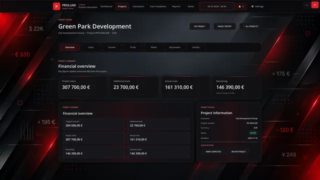 Project Room — Dashboard