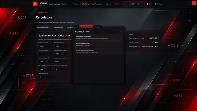 Project Room — Notifications
